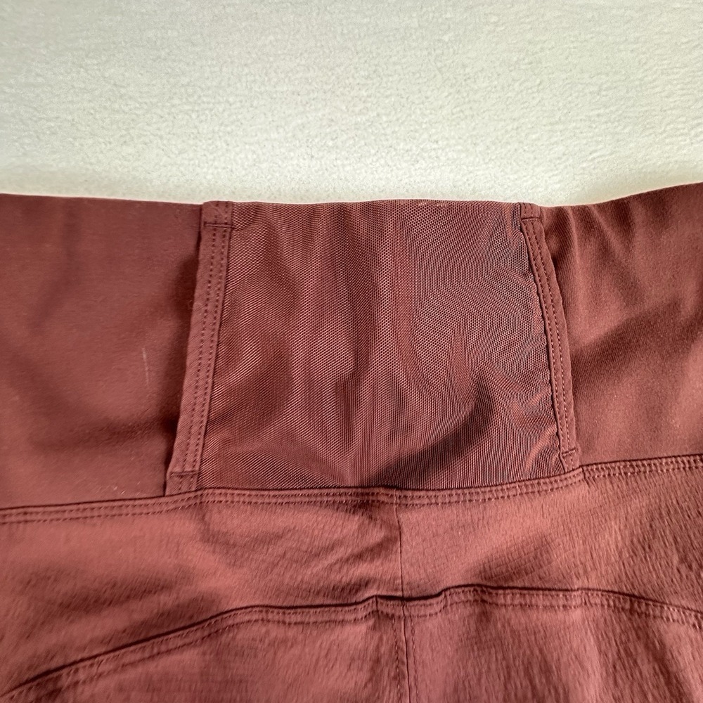Athleta Pants Womens 6 Petite Red TREKKIE HYBRID Crop Tight Ripstop Gym Sports - Picture 9 of 13